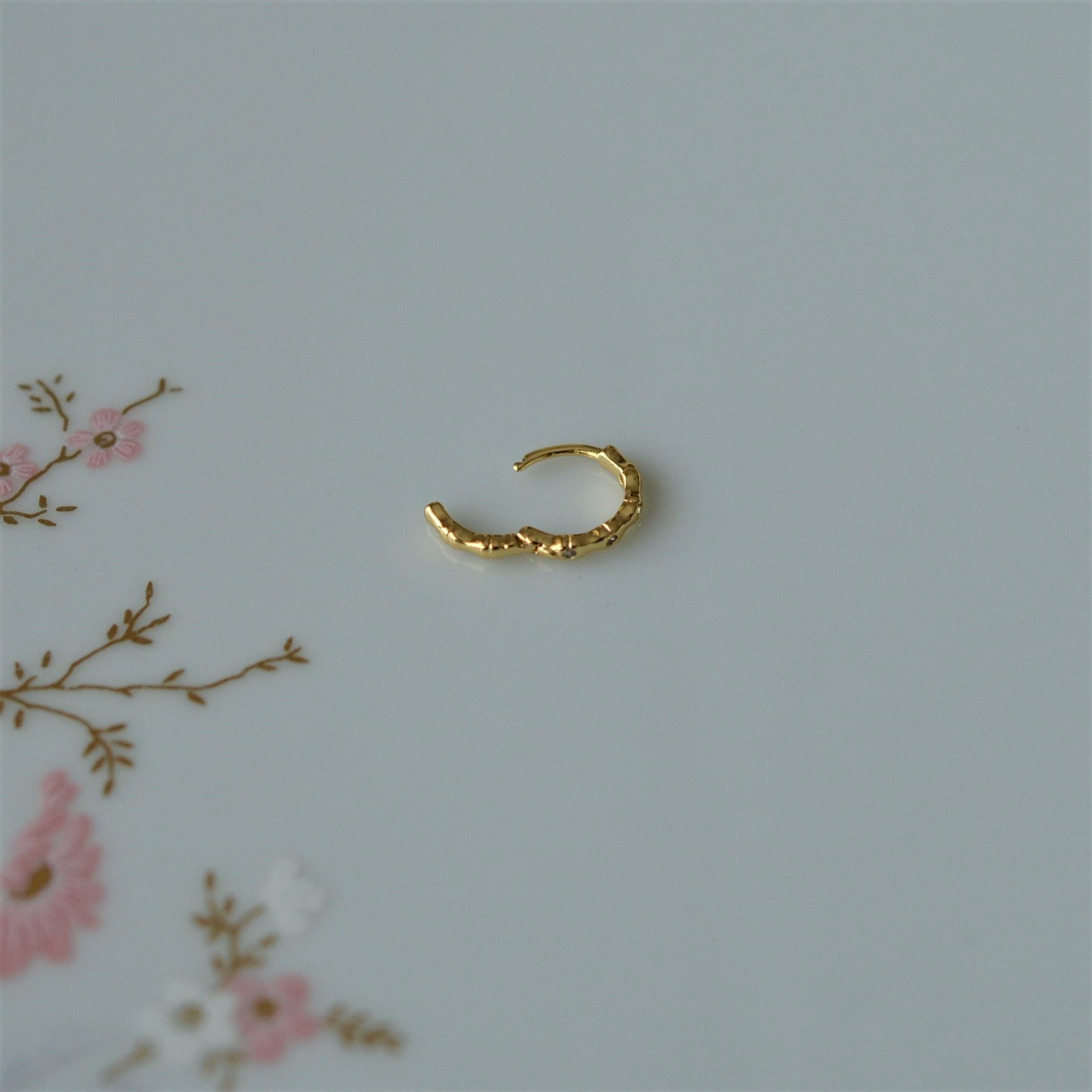 Gold Cerrahi Çelik İnce Halka Tragus Piercing Helix Lob Kıkırdak