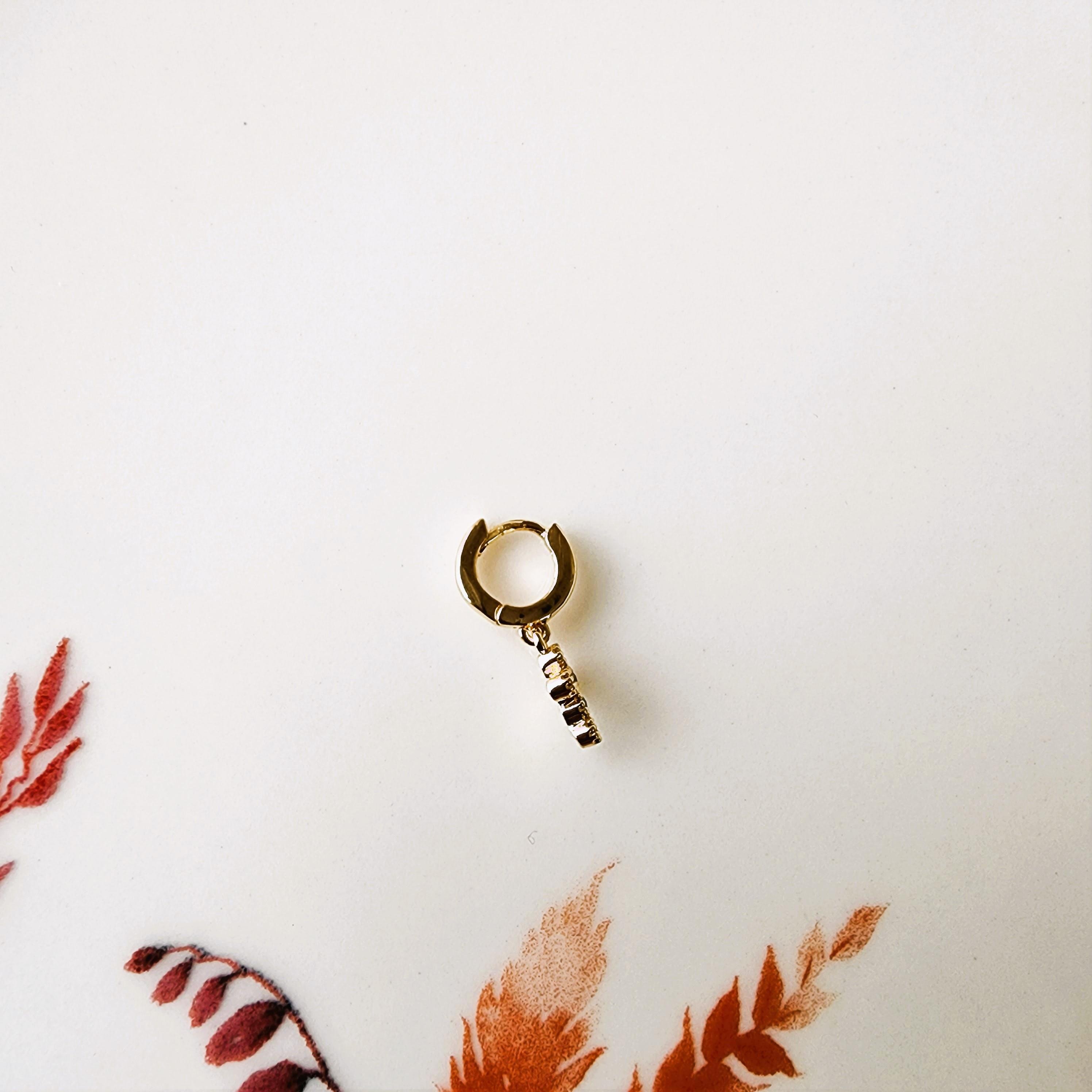 Gold Haç Piercing Tragus Helix Kıkırdak Zirkon Cross Piercing