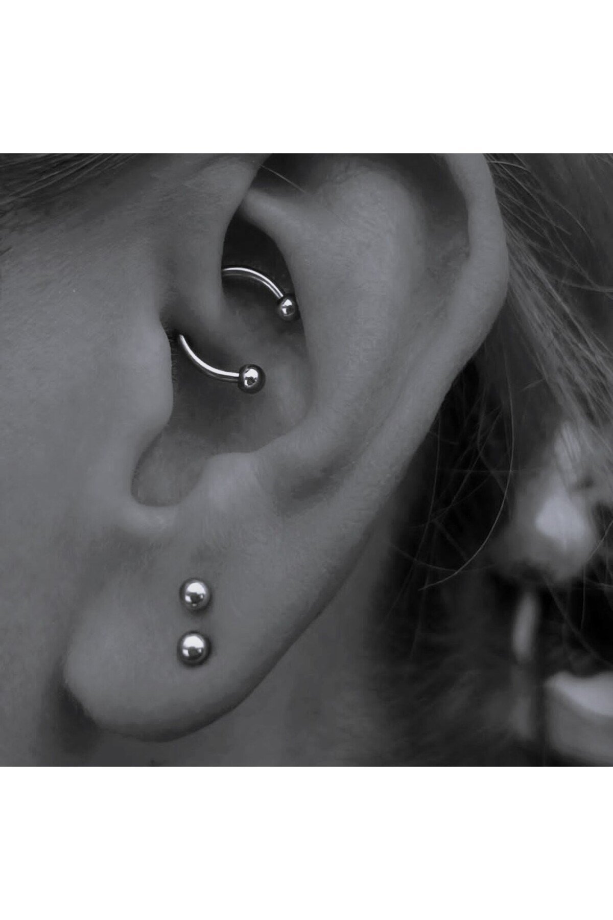 Gold Renk Cerrahi Çelik Toplu Piercing 10 mm Helix Lob Conch Daith