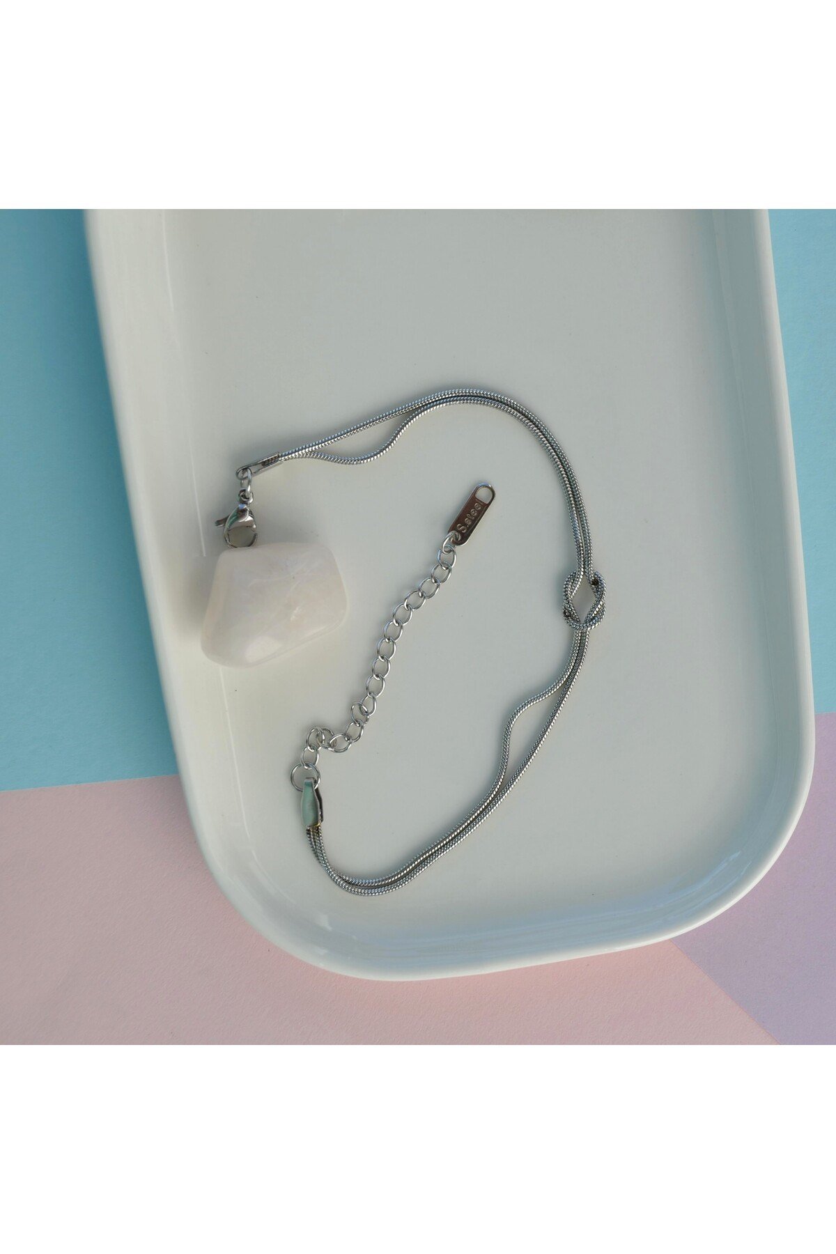 İki Sıralı Çelik Bileklik Unisex BBF Hediyelik Sevgiliye