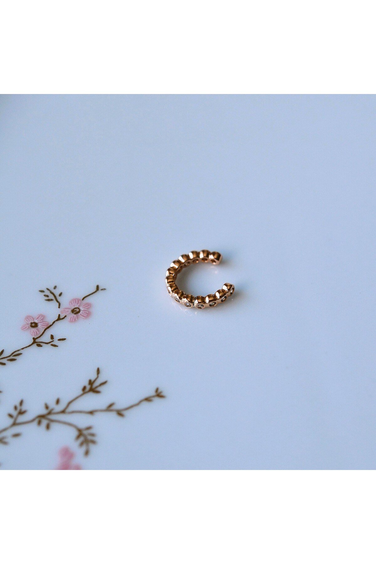 İnce Minimal Earcuff Sıkıştırmalı Kıkırdak Küpesi