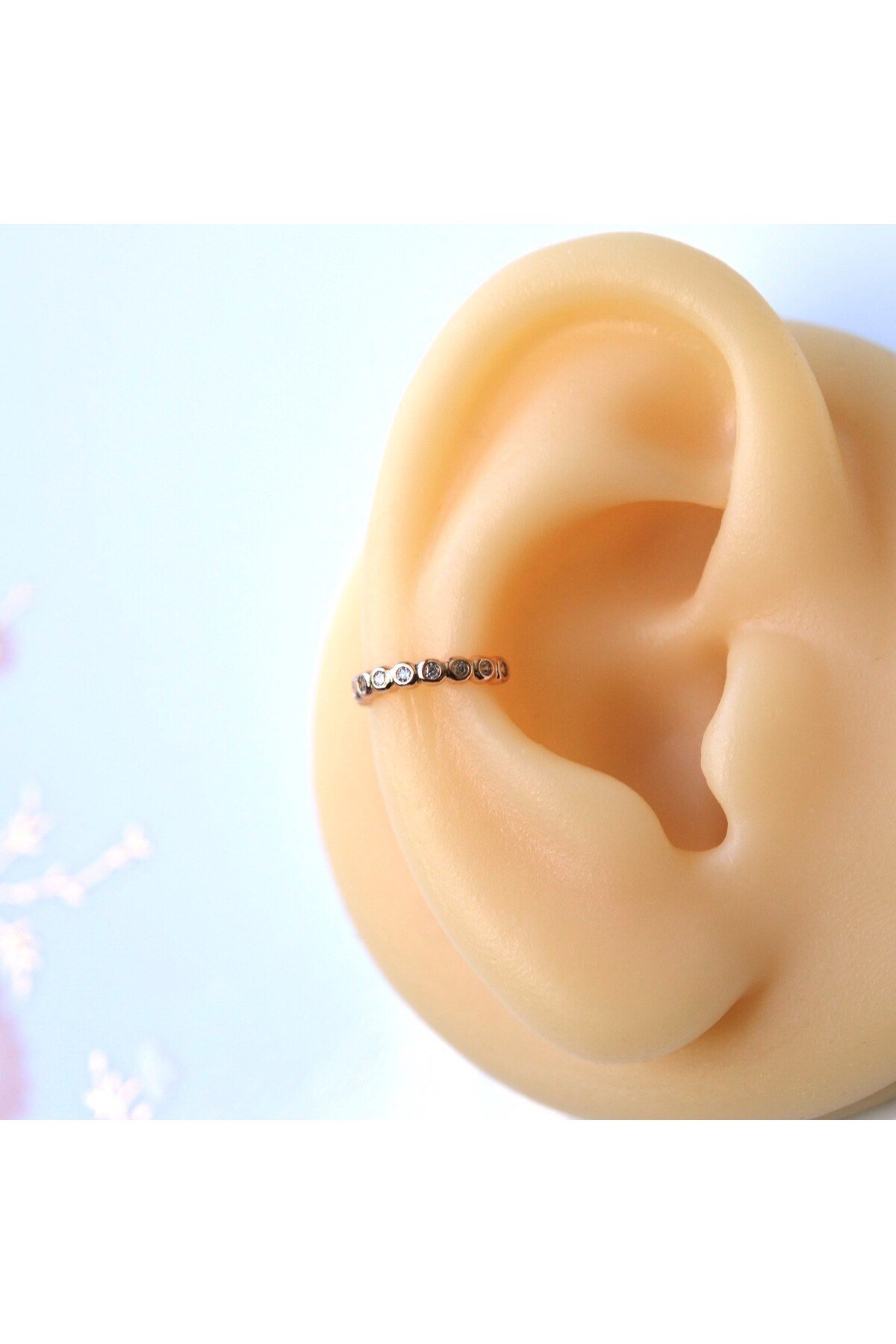 İnce Minimal Earcuff Sıkıştırmalı Kıkırdak Küpesi