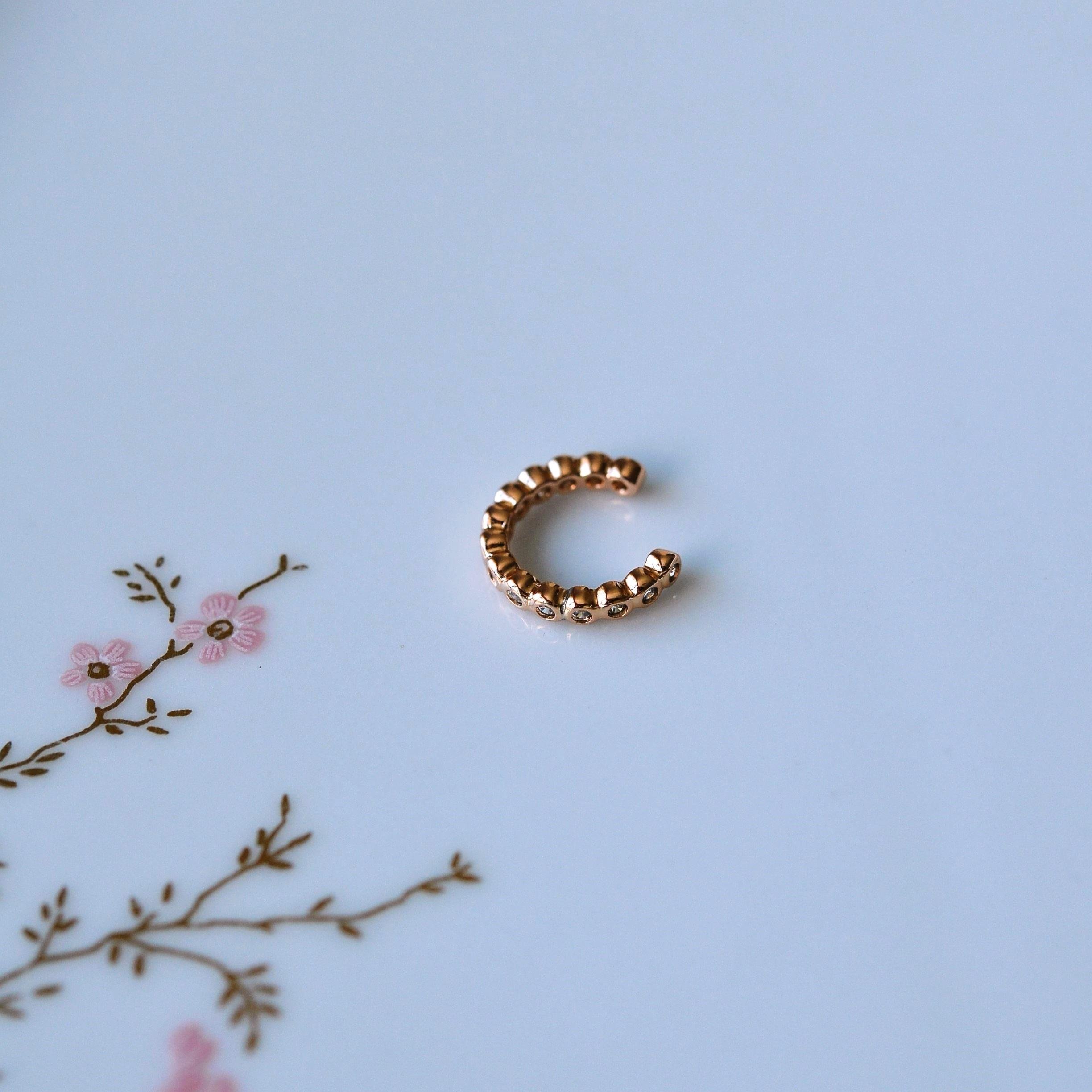 İnce Minimal Earcuff Sıkıştırmalı Kıkırdak Küpesi