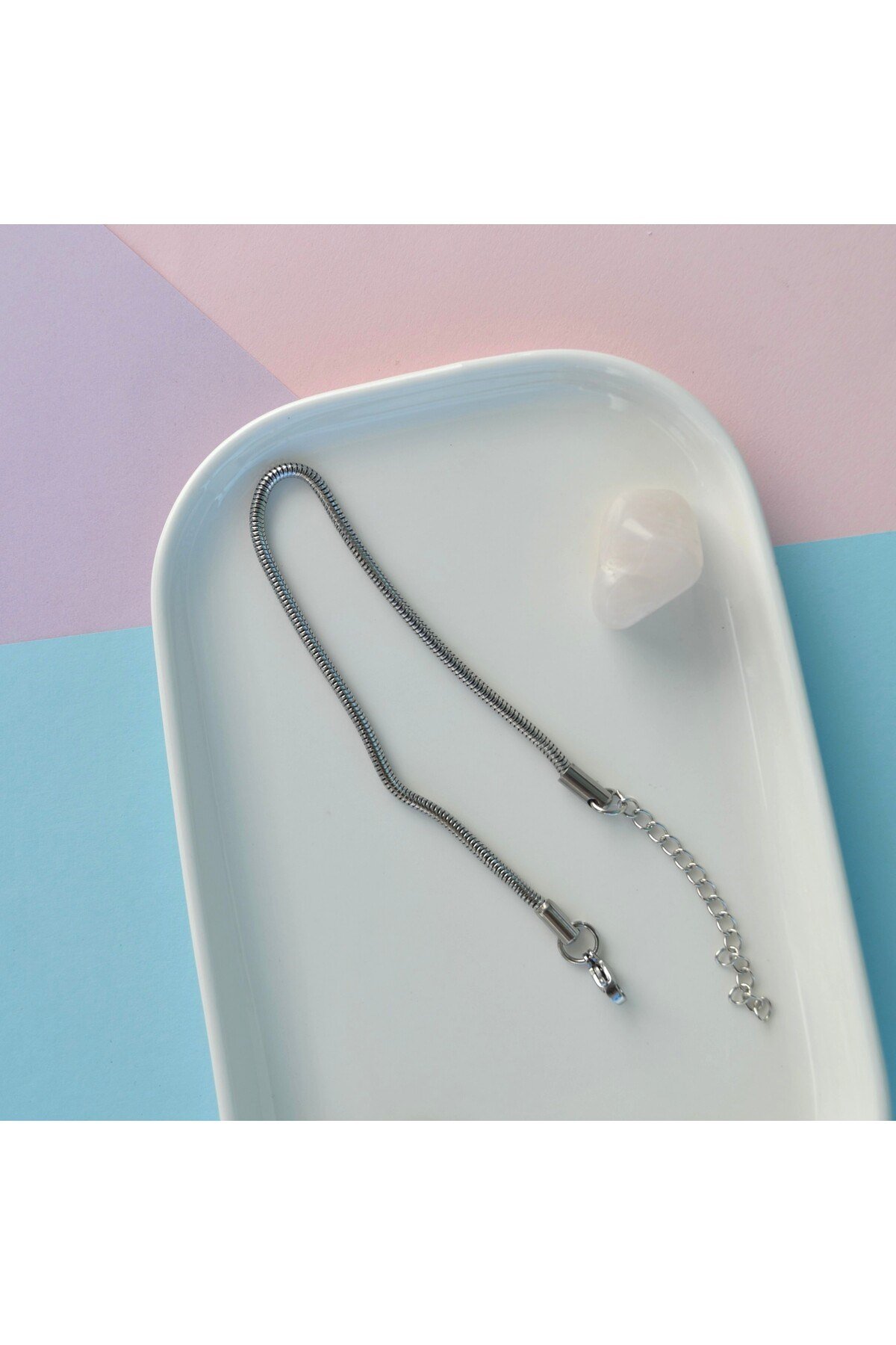 İtalyan Çelik Bileklik Orta Kalınlık Unisex Ürün Hediyelik Bileklik Çelik