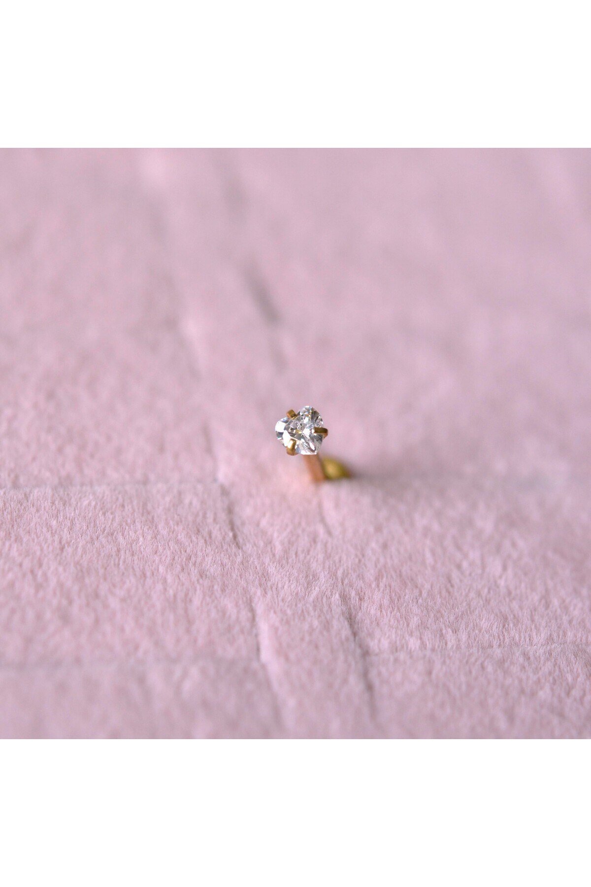 Kalp Model Tektaşlı Cerrahi Çelik Tragus Piercing Helix Kıkırdak Conch Anti Helix