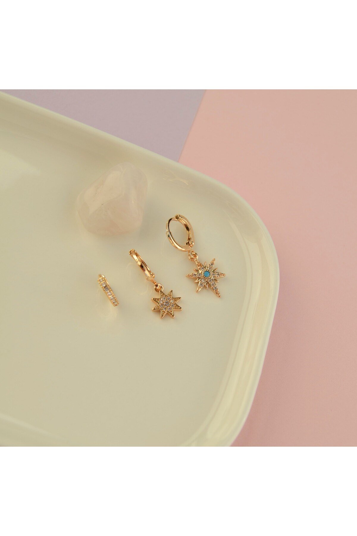 Kuzey Yıldızı Küpe 3 lü Set