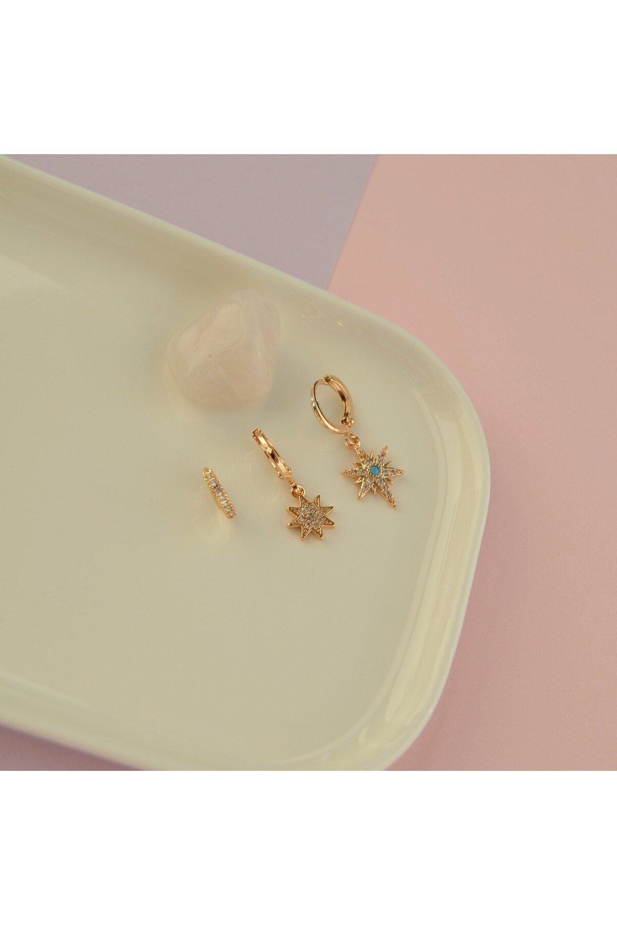Kuzey Yıldızı Küpe 3 lü Set