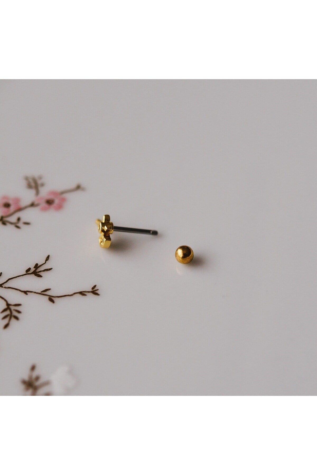 Mini Balta Helix Piercing Kıkırdak Cerrahi Çelik Gold Renk