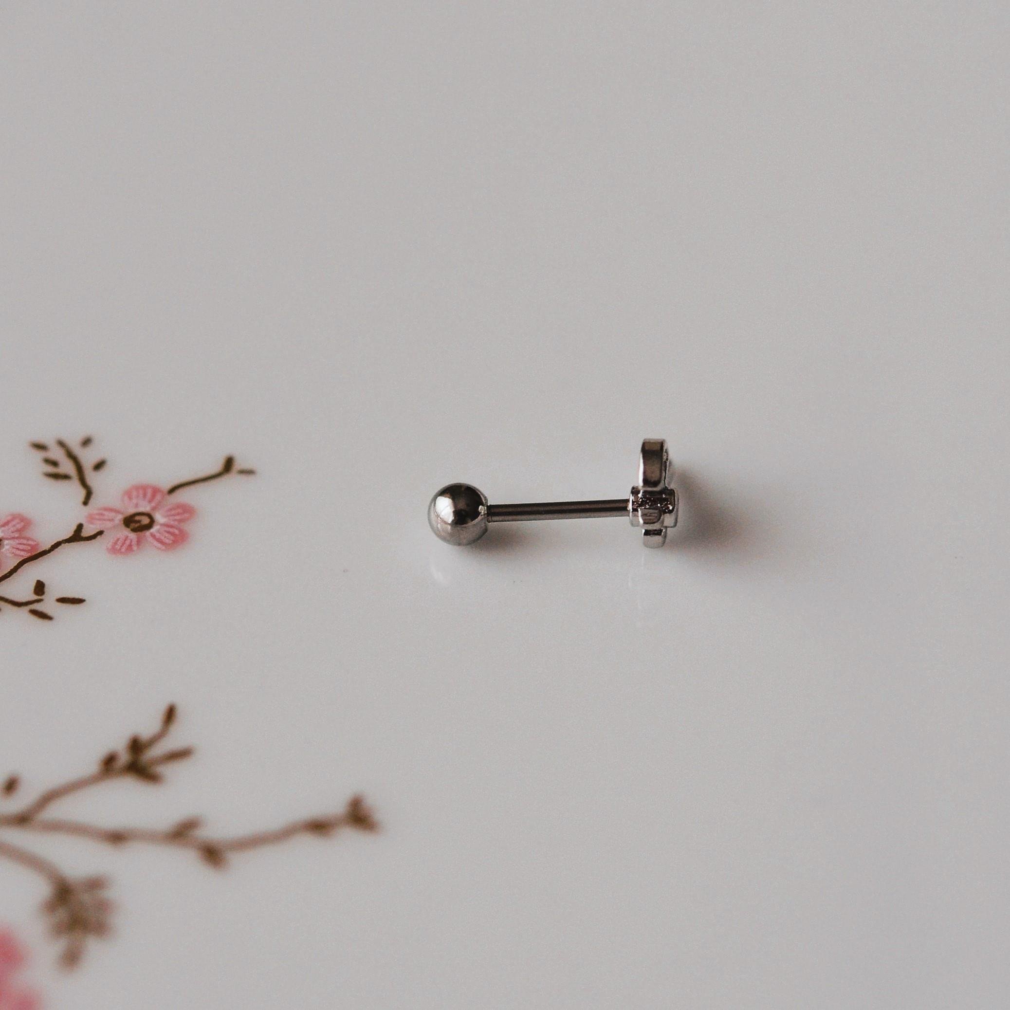 Mini Balta Helix Piercing Kıkırdak Cerrahi Çelik Gümüş Renk