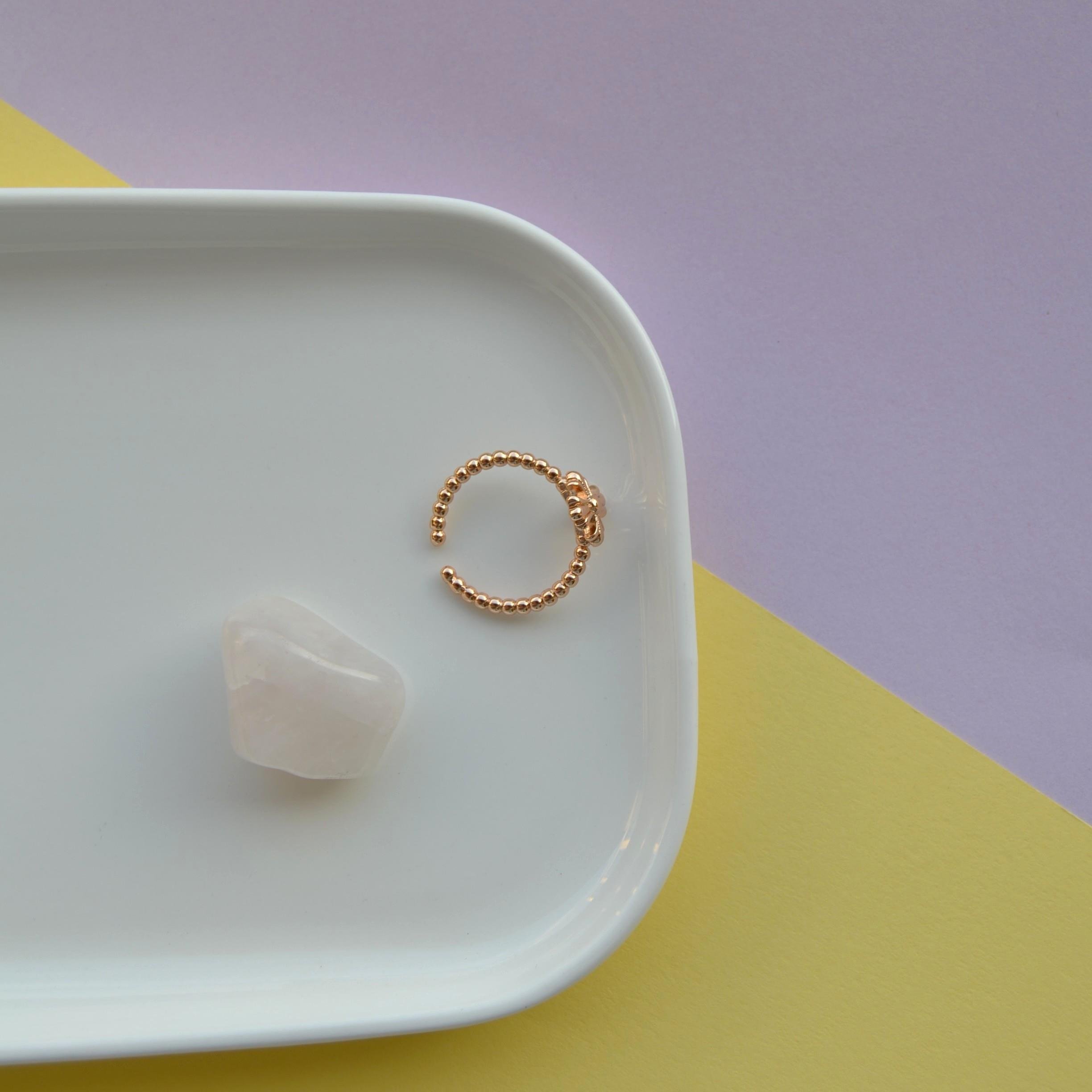 Rose Gold Renk Cross Yüzük Haç Model Ayarlanabilir Yüzük