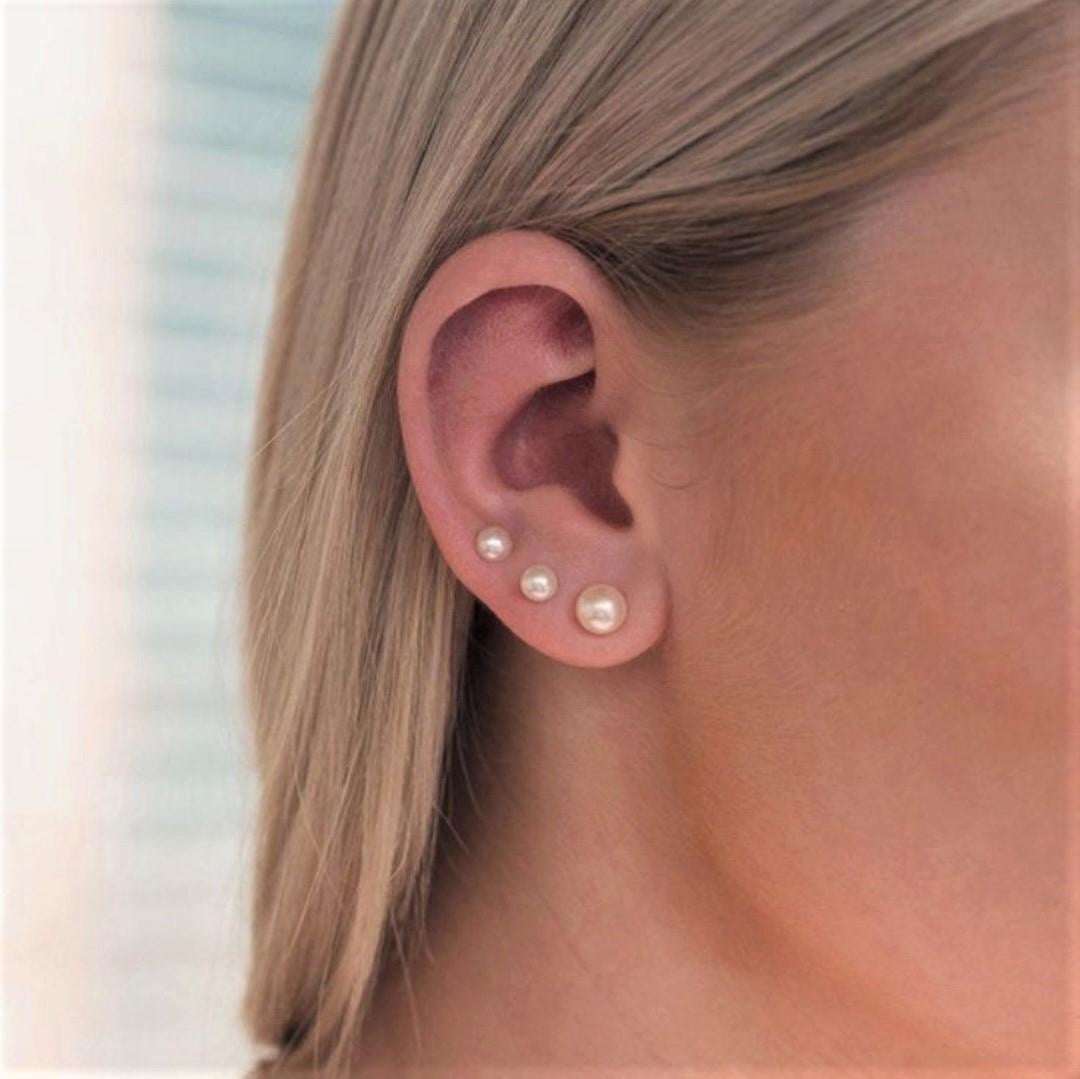 Sade İnci Küpe 4 mm