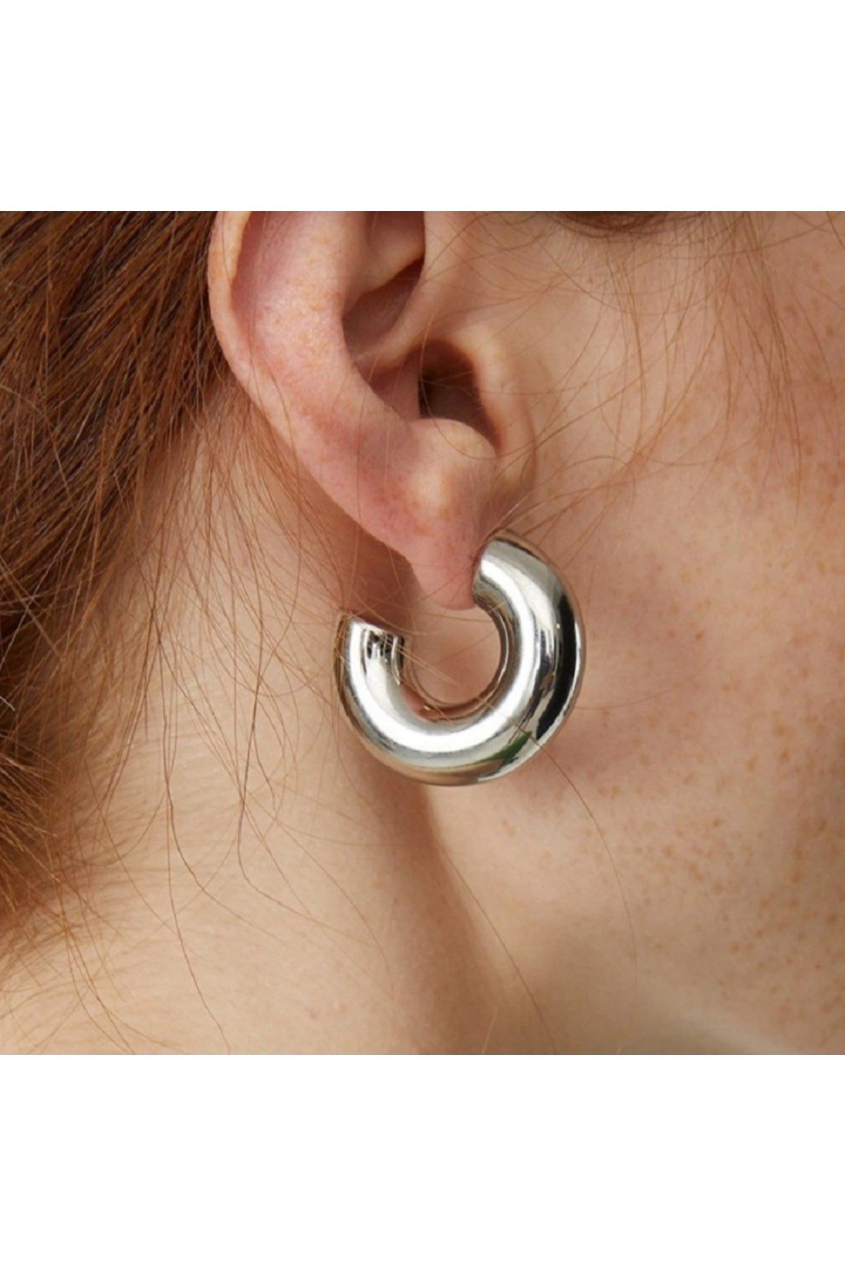 Silver Boru Model Küpe