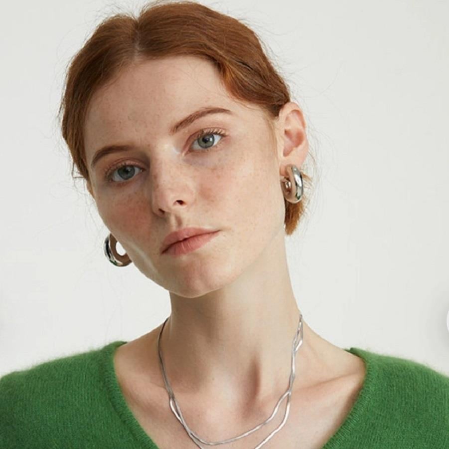 Silver Boru Model Küpe