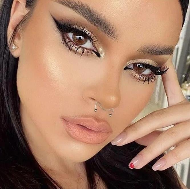 Silver Renk 316 L Paslanmaz Çelik Fake Piercing Sıkıştırmalı Labret Piercing Delik Gerektirmez