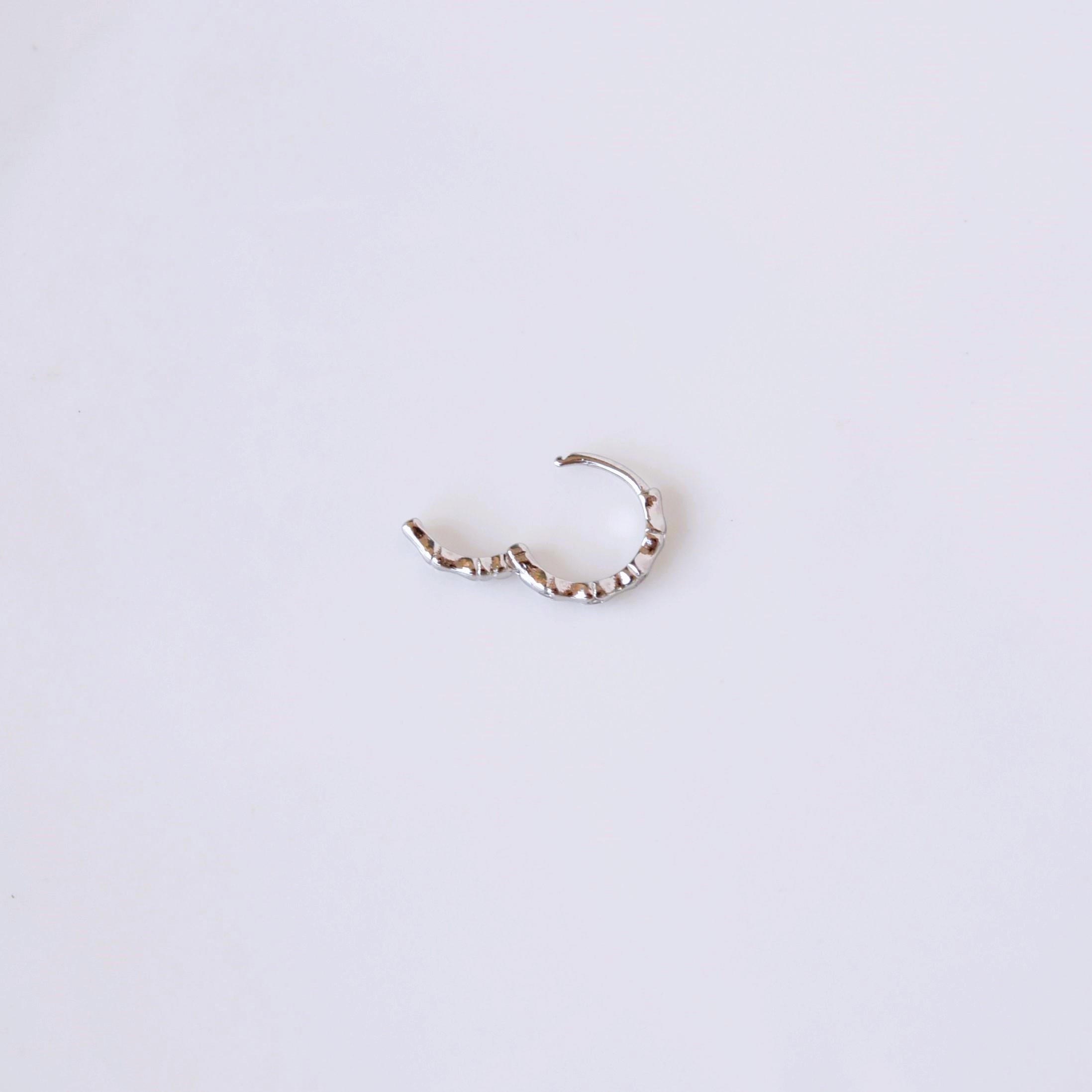 Silver Renk Cerrahi Çelik İnce Halka Tragus Piercing Helix Lob Kıkırdak