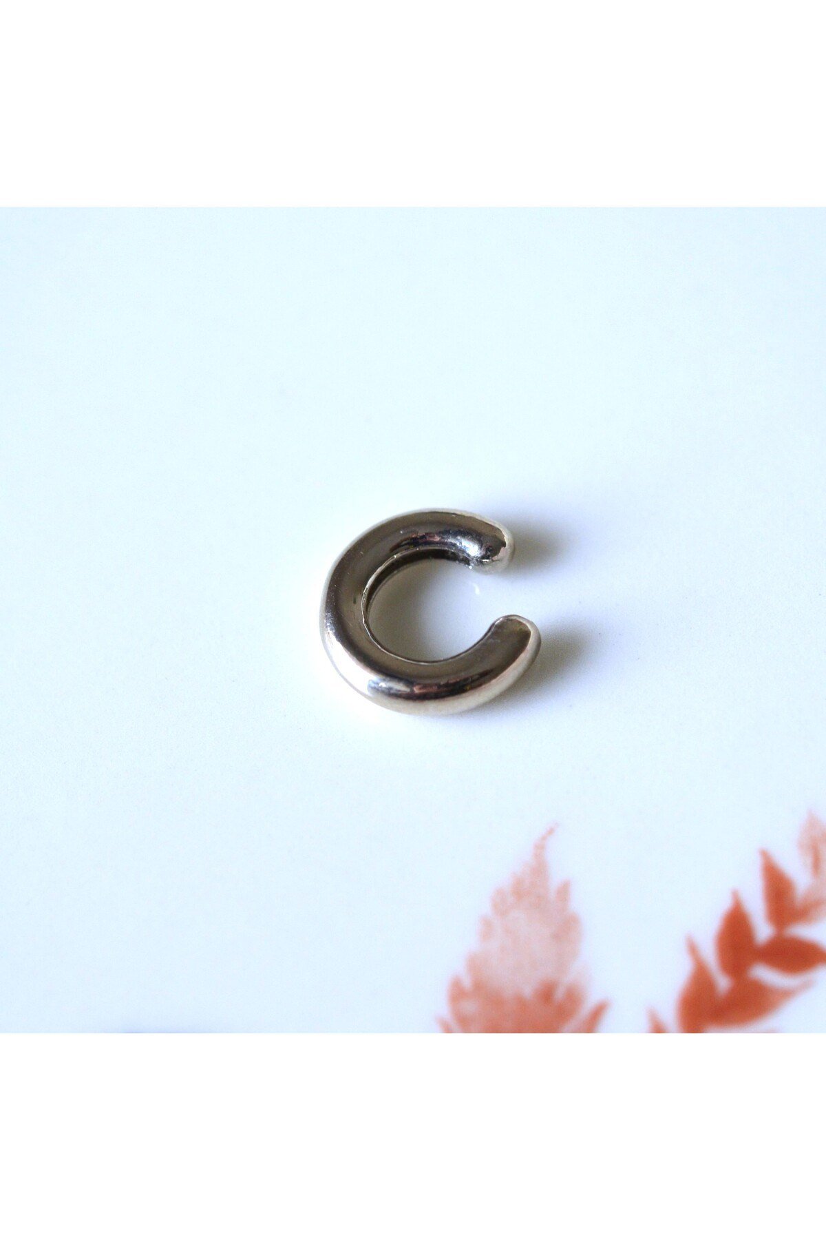 Silver Renk Delik Gerektirmeyen Düz Earcuff Kıkırdak Küpesi
