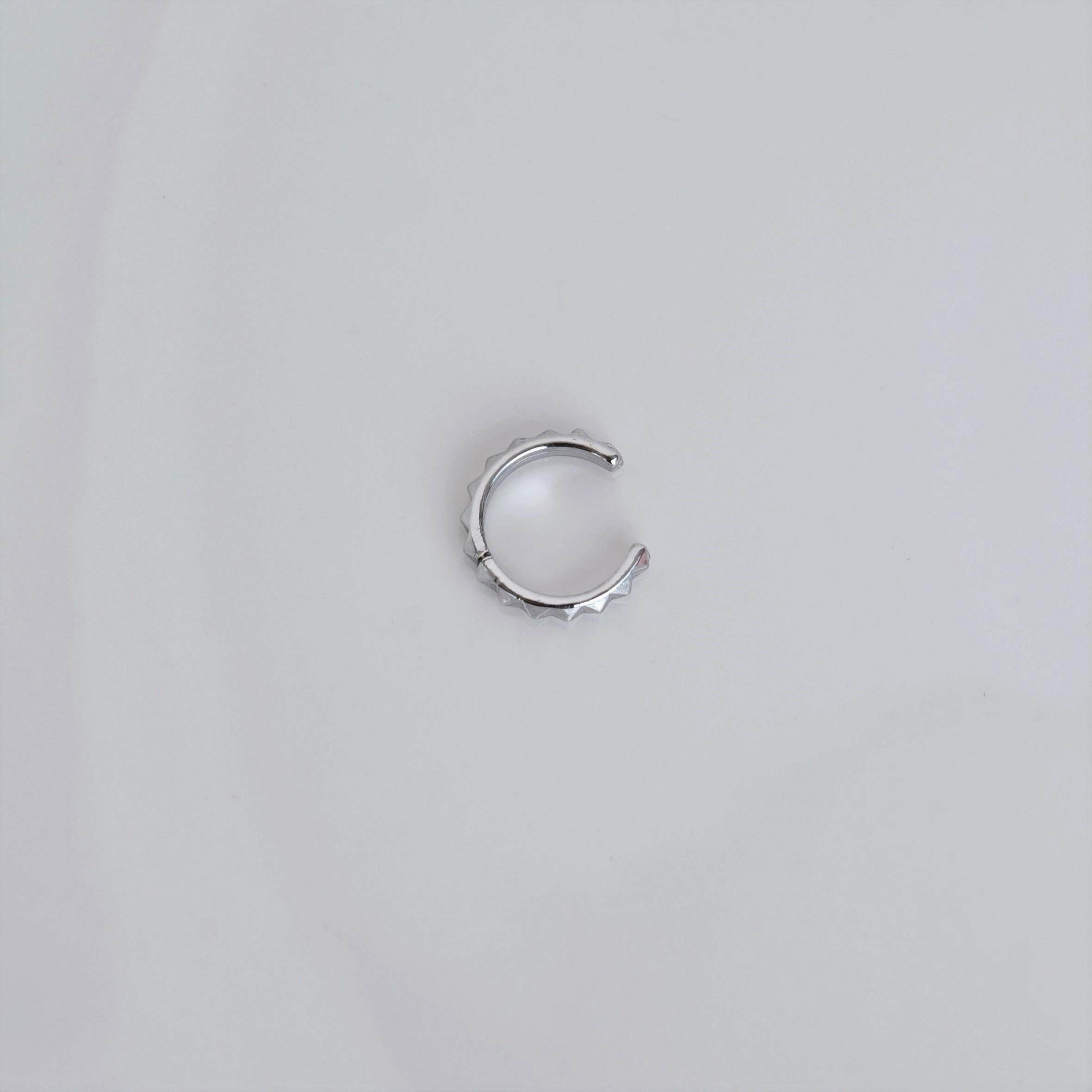 Silver Renkli İnce Earcuff Sıkıştırma Kıkırdak