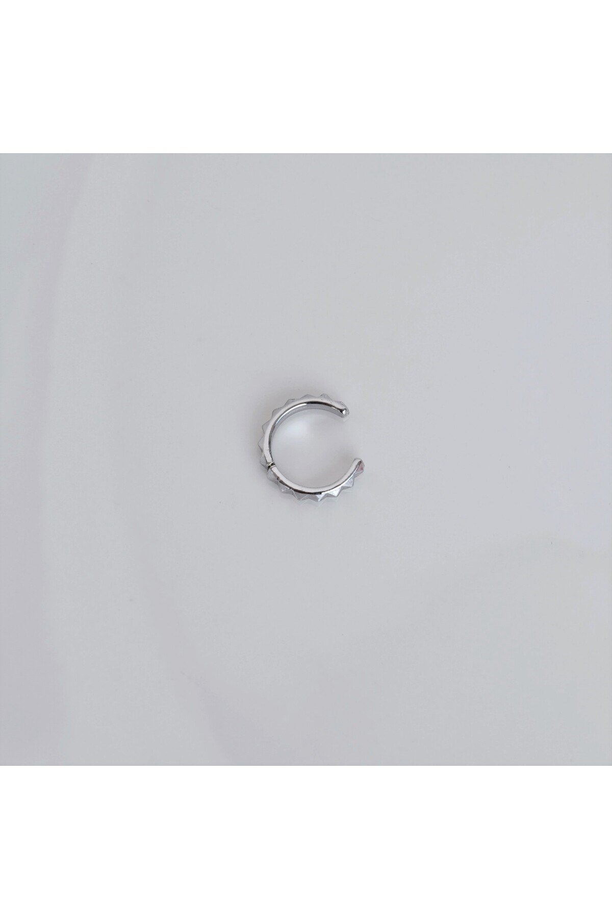 Silver Renkli İnce Earcuff Sıkıştırma Kıkırdak