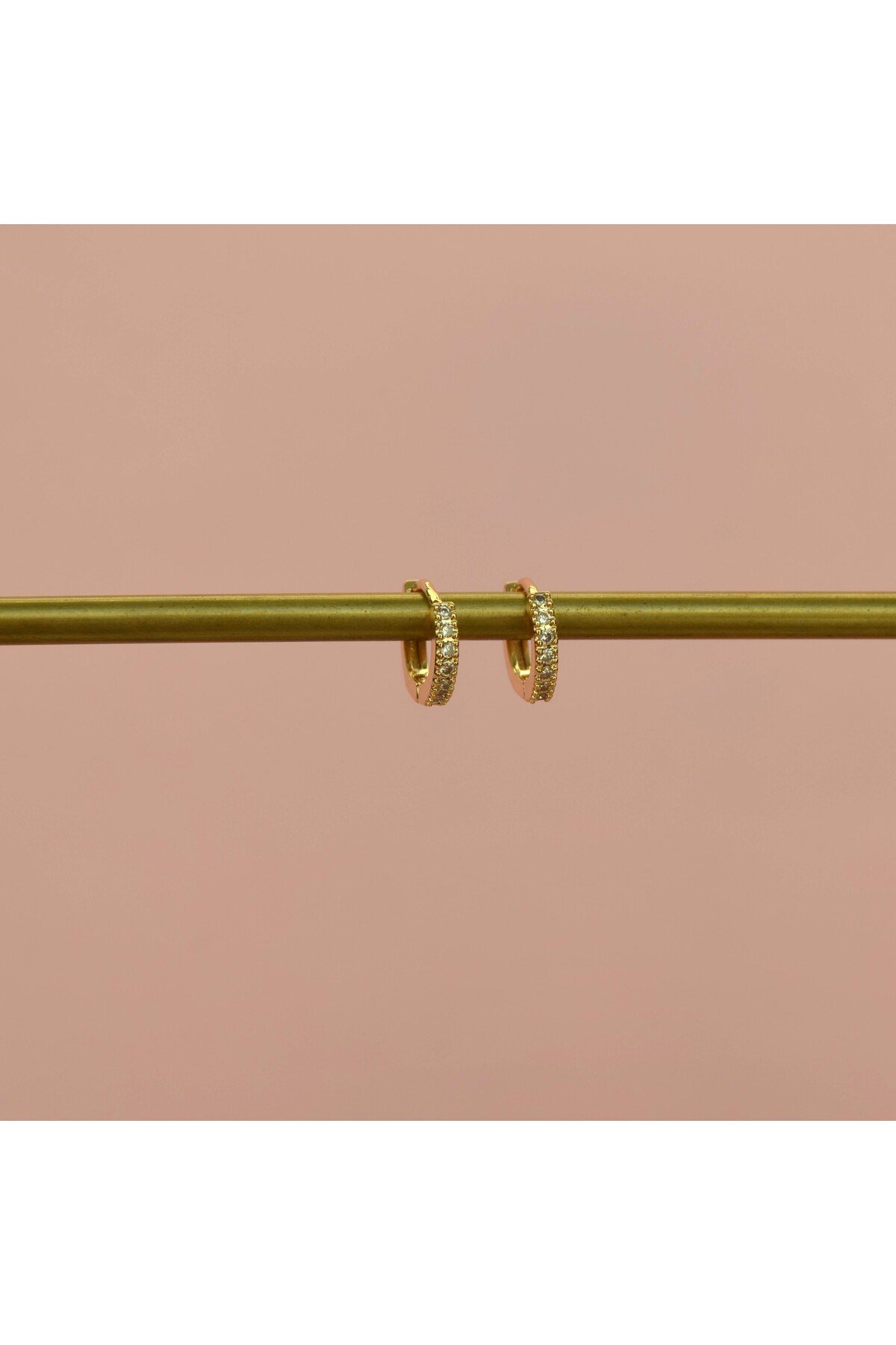 Zirkon Taşlı Mini Halka Küpe Piercing