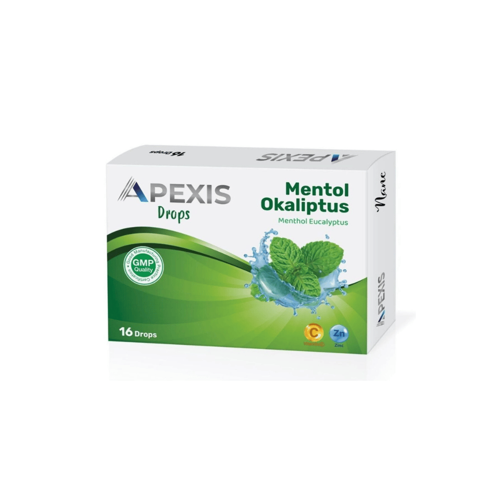 Apexis Drops Mentol Okaliptus Aromalı Pastil 16'lı