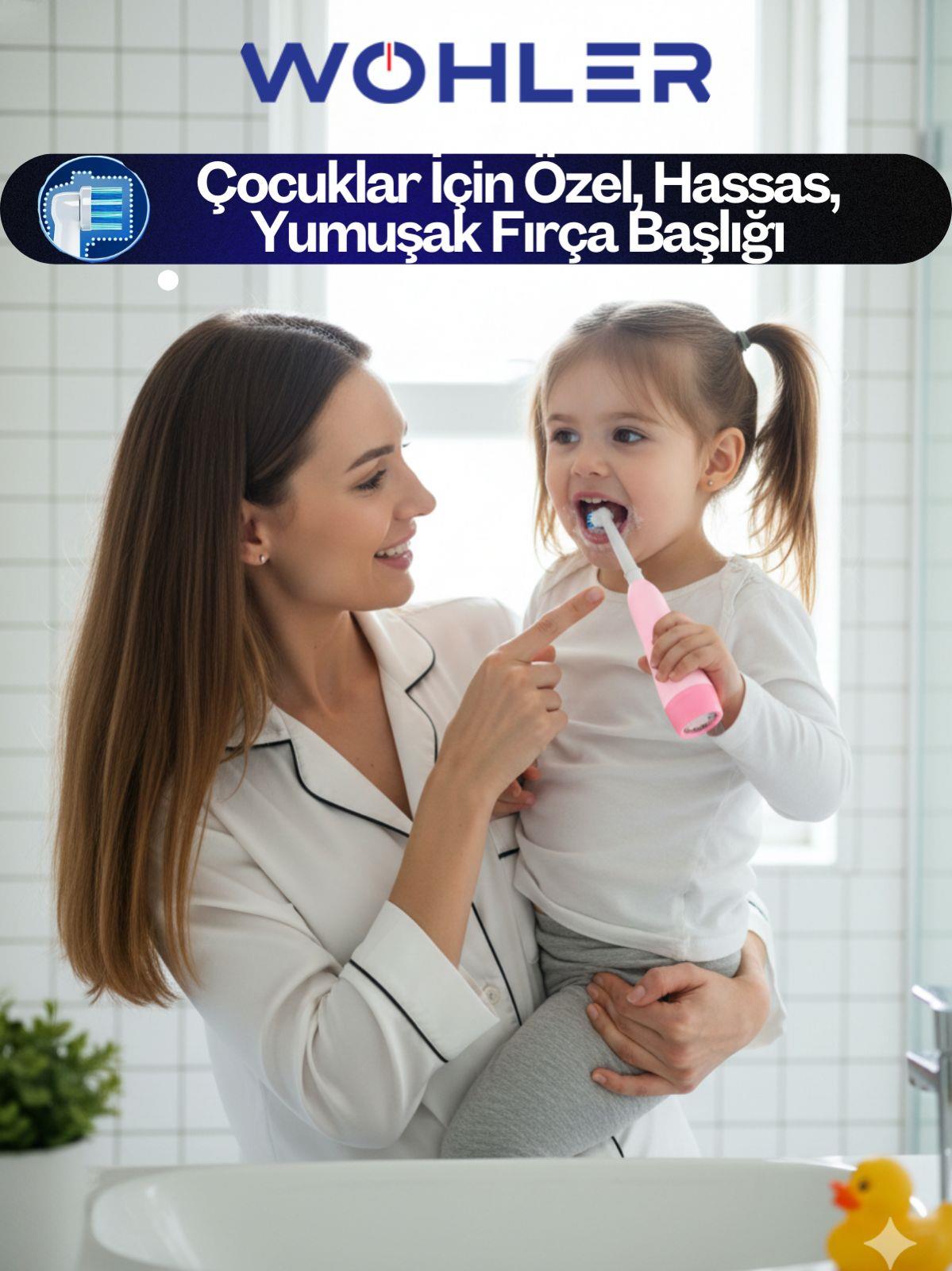 Wohler Değiştirilebilir Başlıklı Pilli Erkek Çocuk Diş Fırçası 3+ , Fda Onaylı