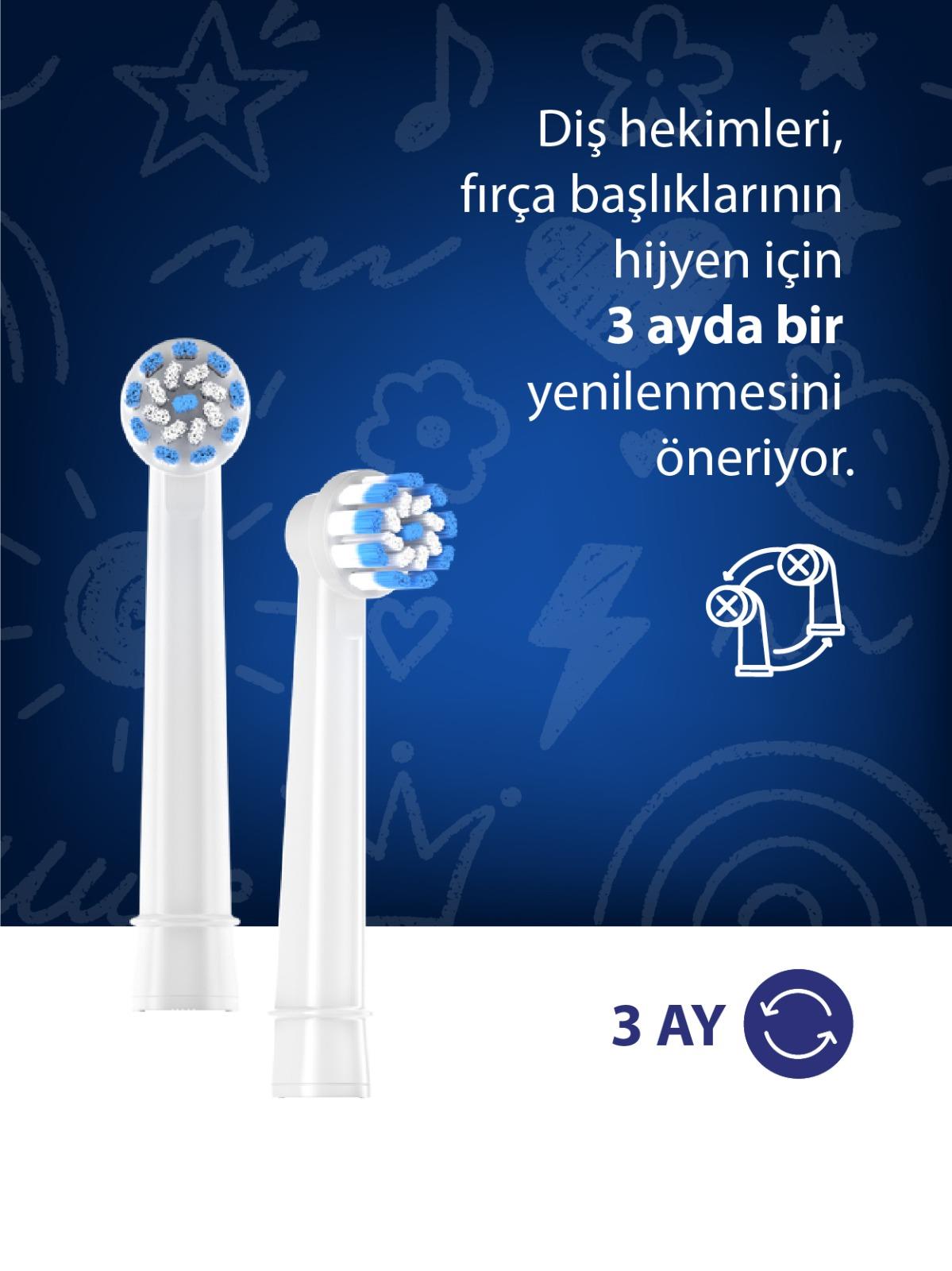 Wohler Değiştirilebilir Başlıklı Pilli Erkek Çocuk Diş Fırçası 3+ , Fda Onaylı