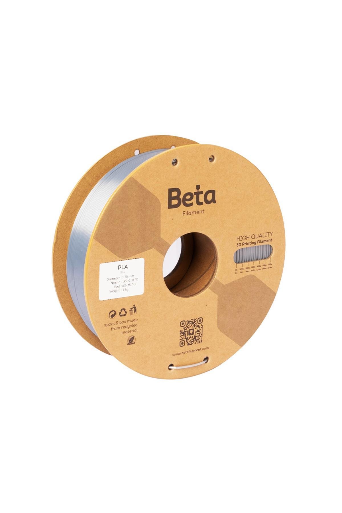 Beta PLA-Silk Filament Silver