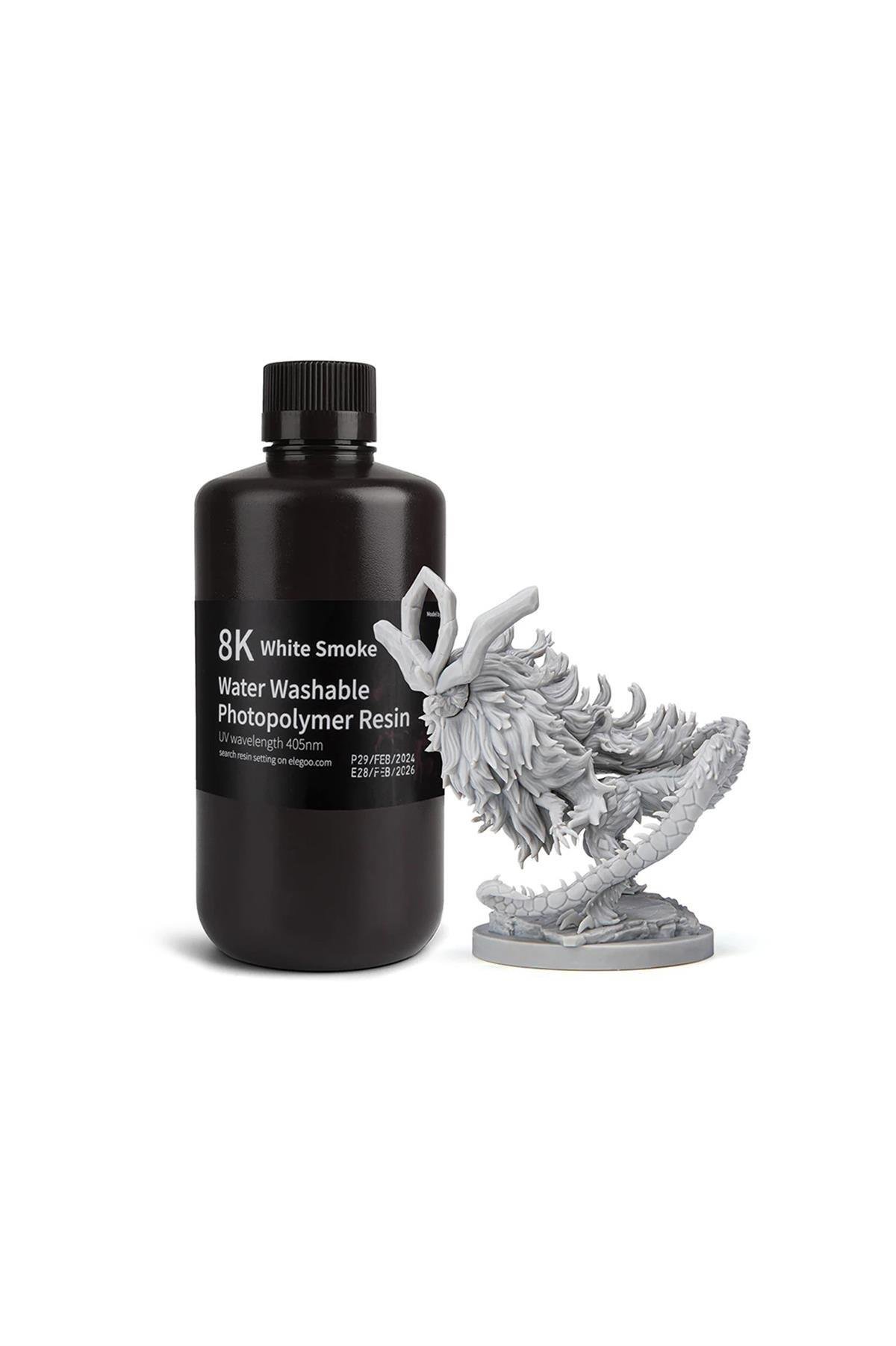 ELEGOO 8K Suda Yıkanabilir Reçine White Smoke 1Kg