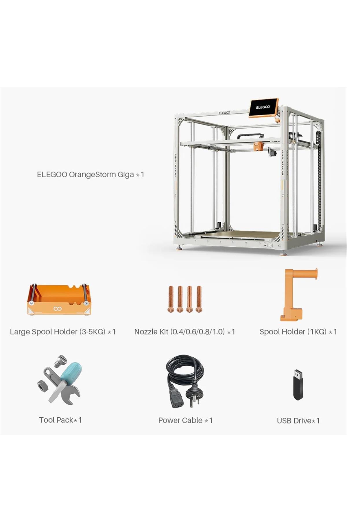 ELEGOO Orangestorm Giga 3D Yazıcı (Ön Sipariş)