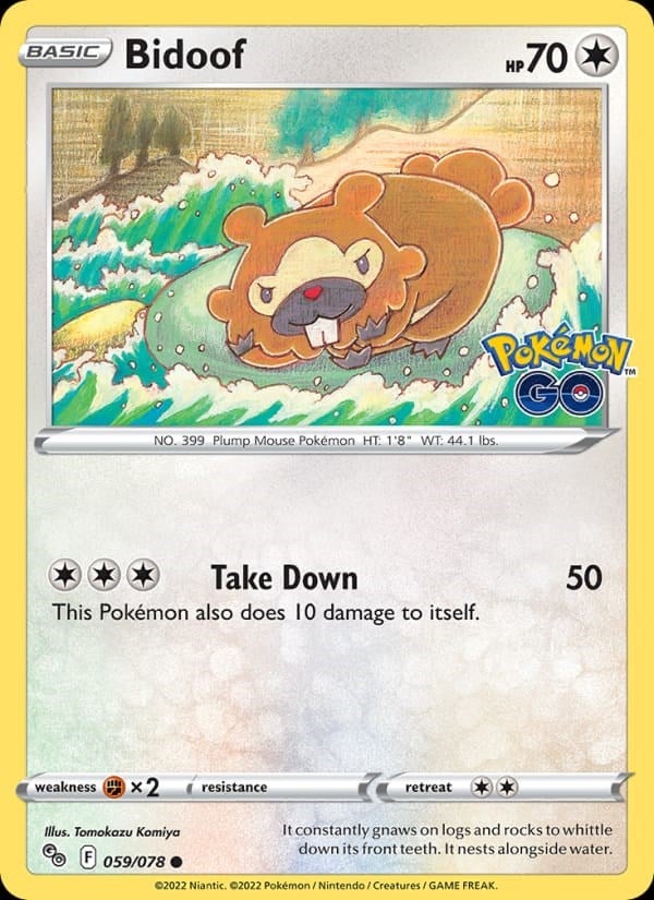 Bidoof - Pokemon GO #059 #Normal