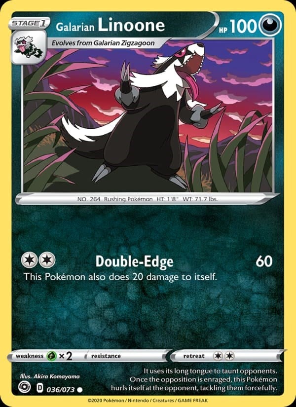 Champion's Path - Galarian Linoone #36