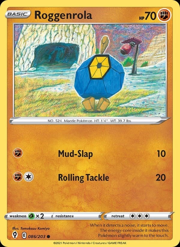 Evolving Skies - Roggenrola [Reverse Holo] #86
