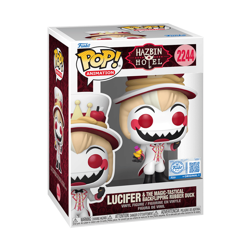 Funko Pop! Hazbin Hotel - Lucifer & The Magic-Tastical Backflipping Rubber Duck #2244