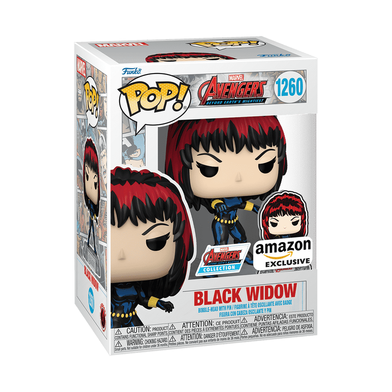 Funko Pop! Marvel Avengers - Black Widow with Pin (Kutu Hasarlı) #1260
