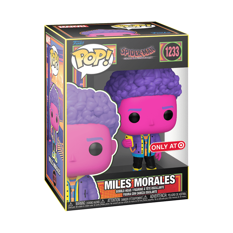 Funko Pop! Marvel Spider-Man: Across the Spider-Verse - Miles Morales with Cell Phone (Black Light) #1233
