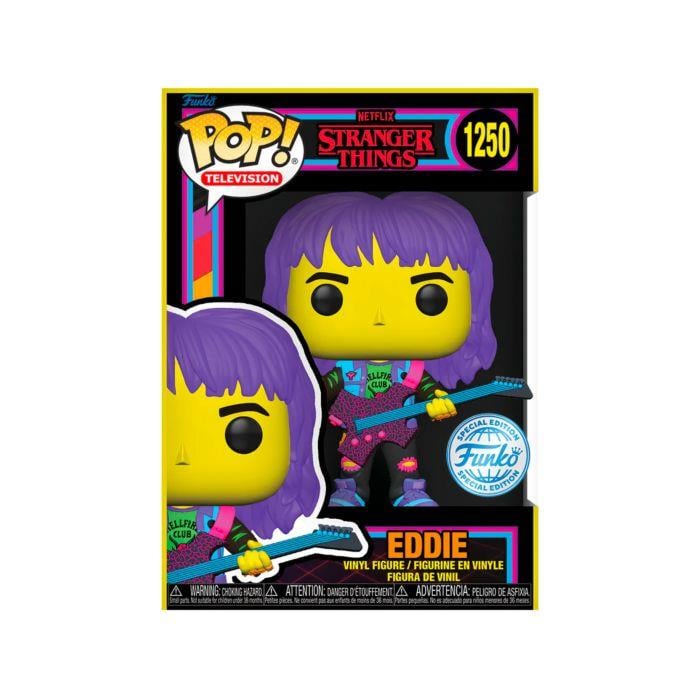 Funko Pop! Stranger Things - Eddie Hellfire Club with Guitar (Black Light) #1250