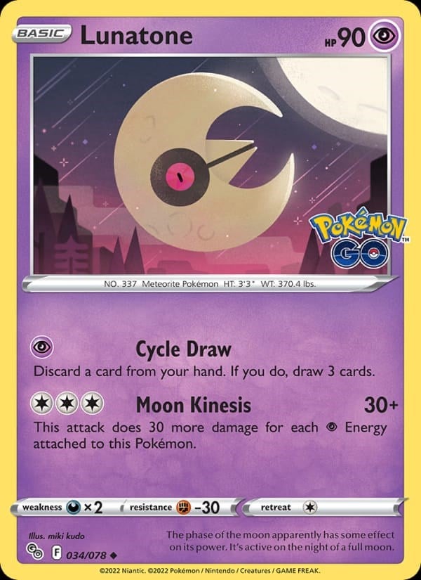 Lunatone - Pokemon GO #034 #Normal