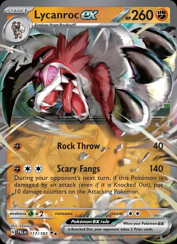 Lycanroc ex - Paldea Evolved #117