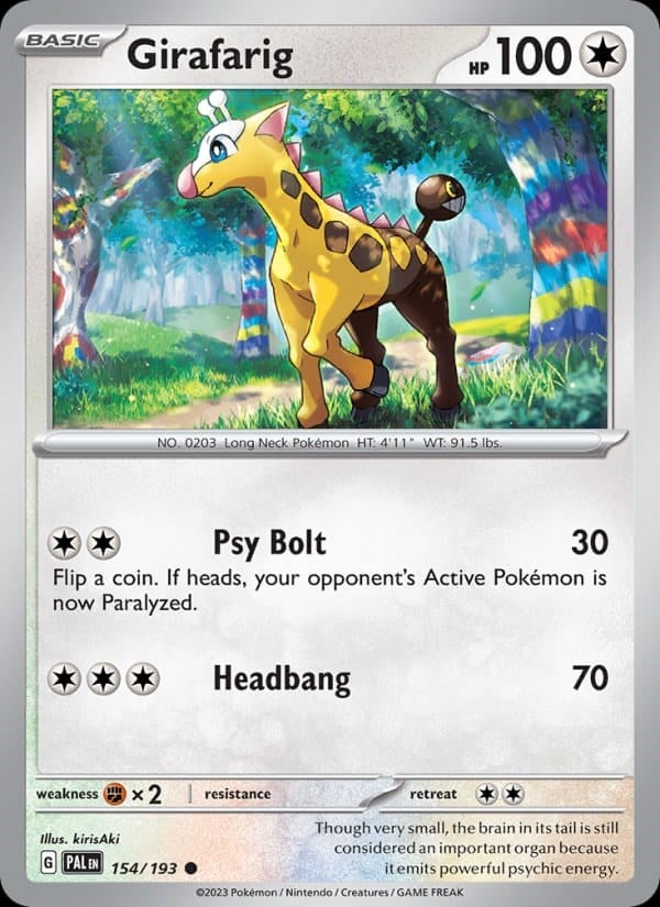 Paldea Evolved - Girafarig #154