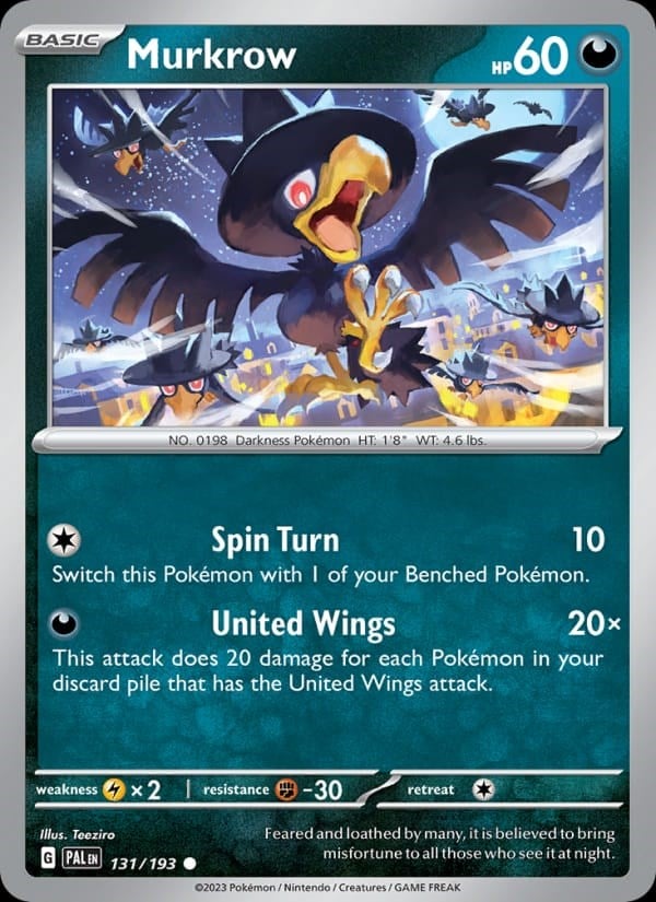 Paldea Evolved - Murkrow [Reverse Holo] #131
