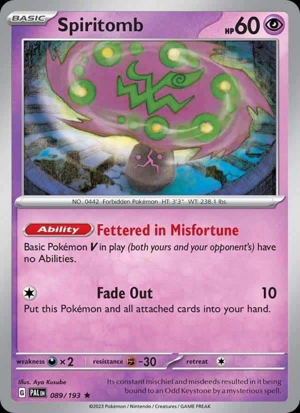 Paldea Evolved - Spiritomb [Holo] #089