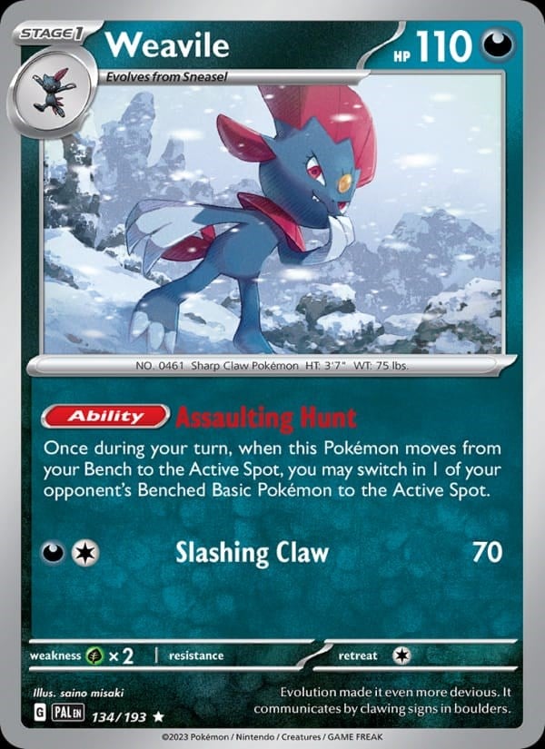 Paldea Evolved - Weavile [Holo] #134