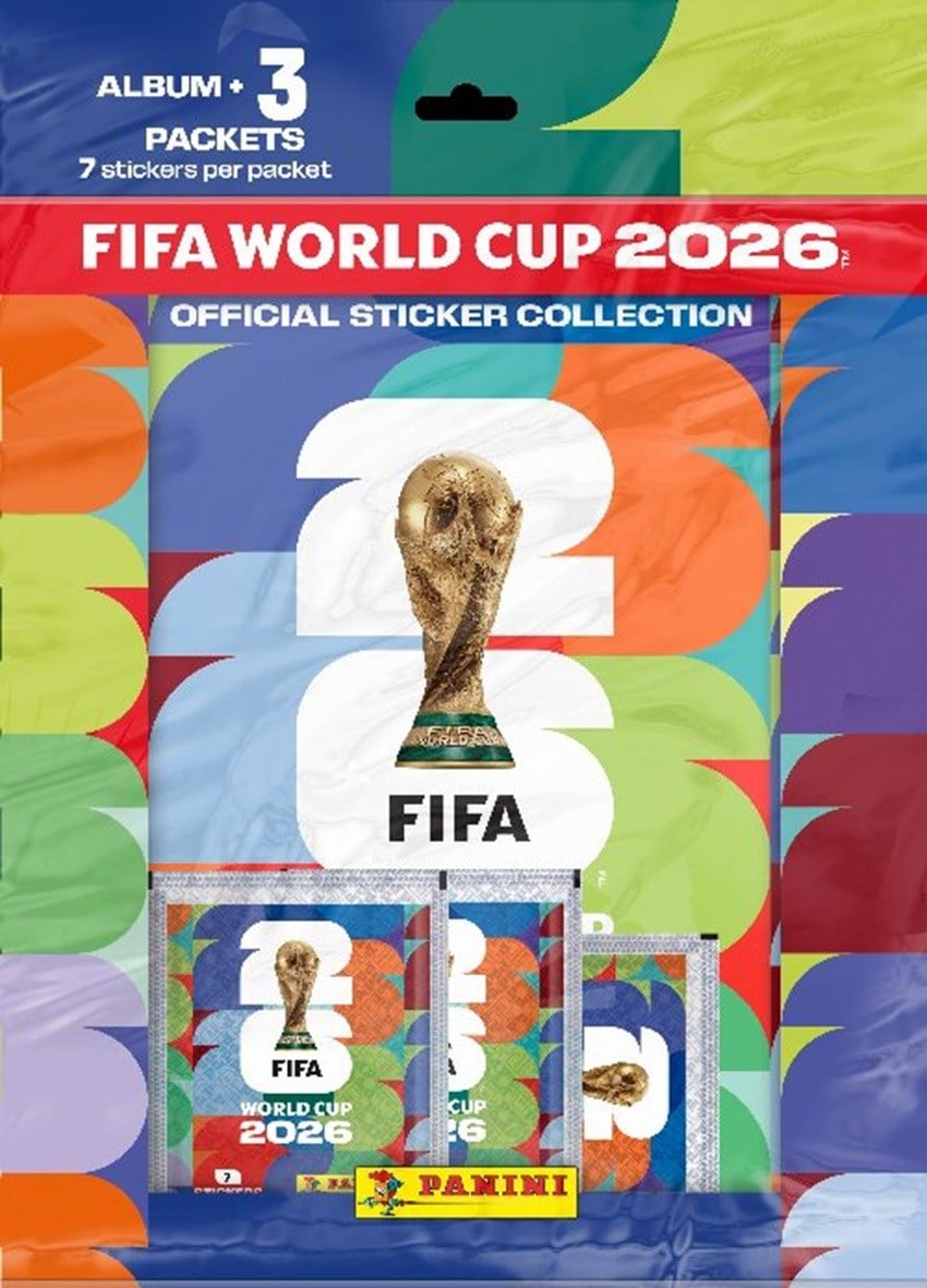 Panini Fifa World Cup 2026 Sticker Collection (Starter Set) Soft Album+3 Sticker Pack