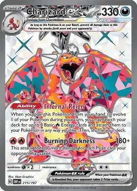 Pokemon Charizard Ex 215/197