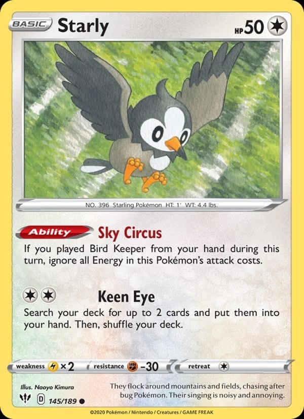 Starly - Darkness Ablaze #145 #Normal