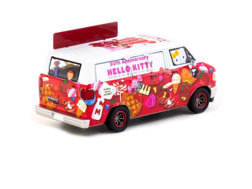 Tarmac Works - Dodge Van Hello Kitty Food Truck - GLOBAL64  1:64