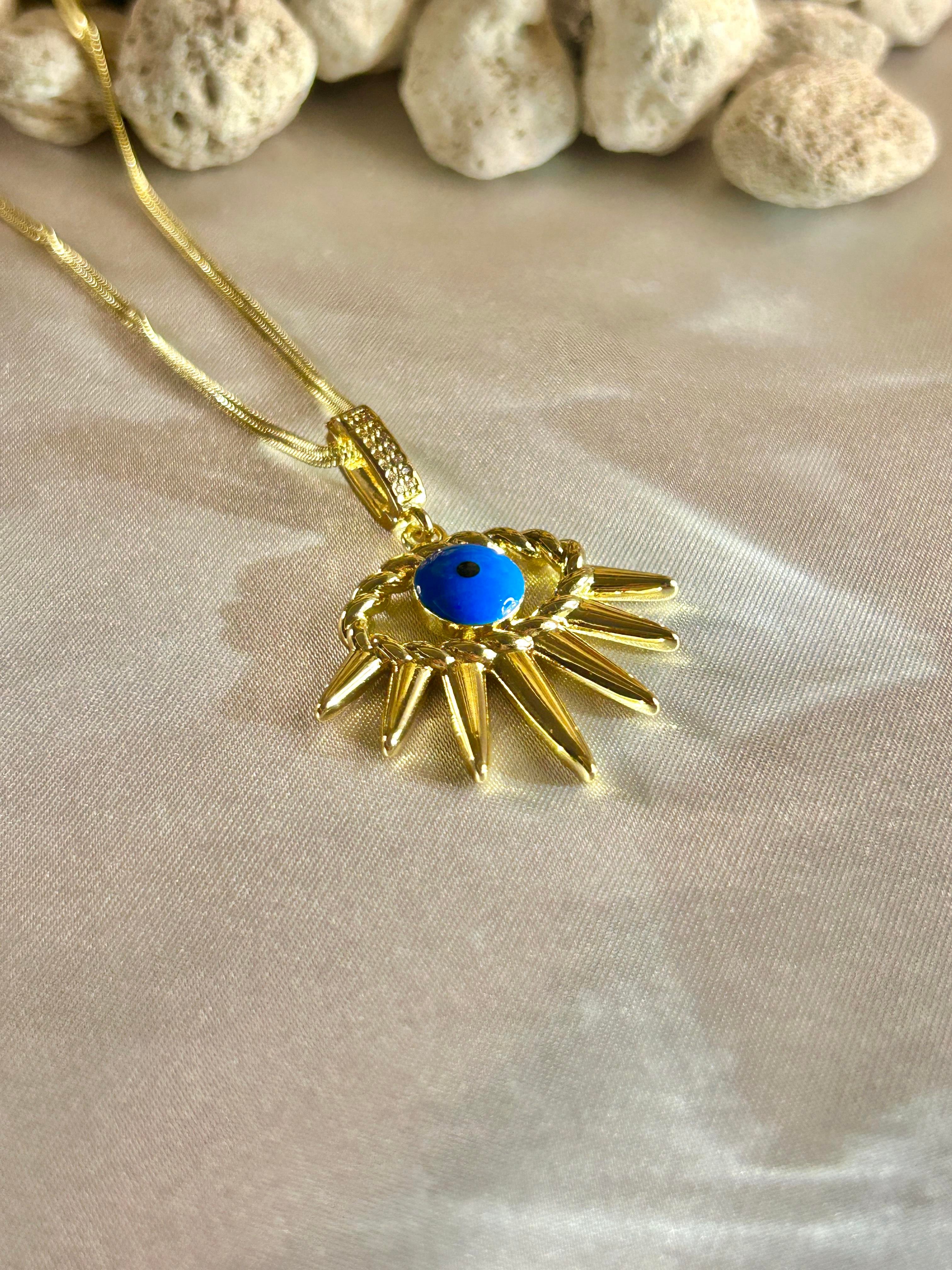 AJDA CHARM GOLD GÖZ KOLYE