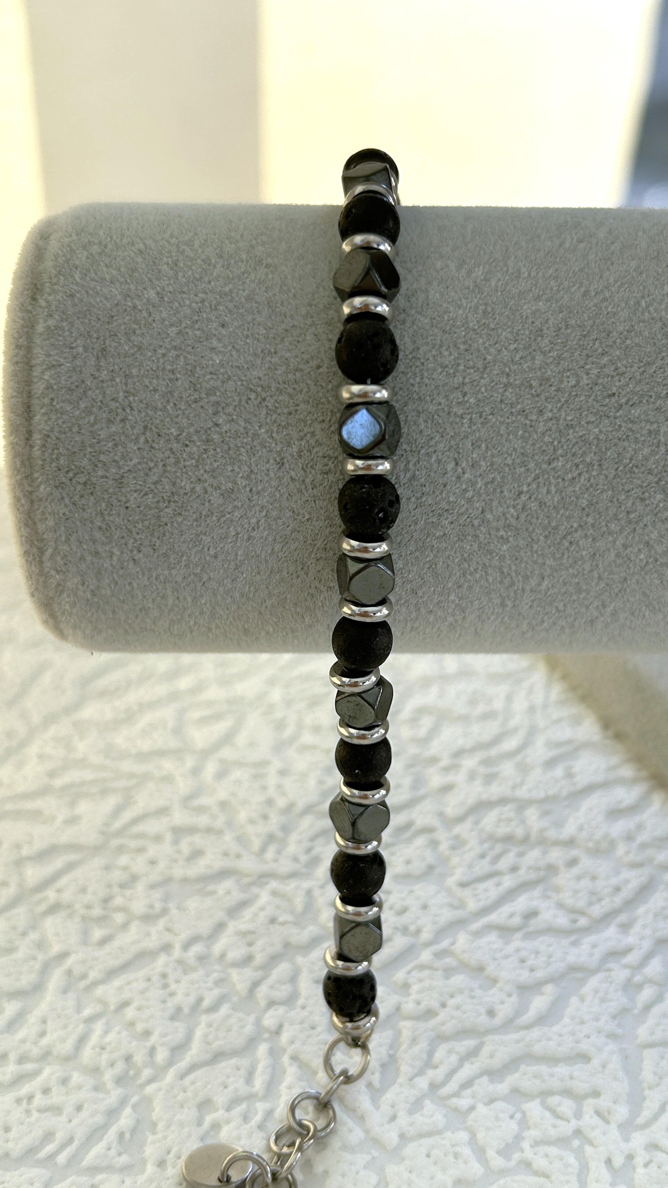 Doğal Taş Siyah Bileklik