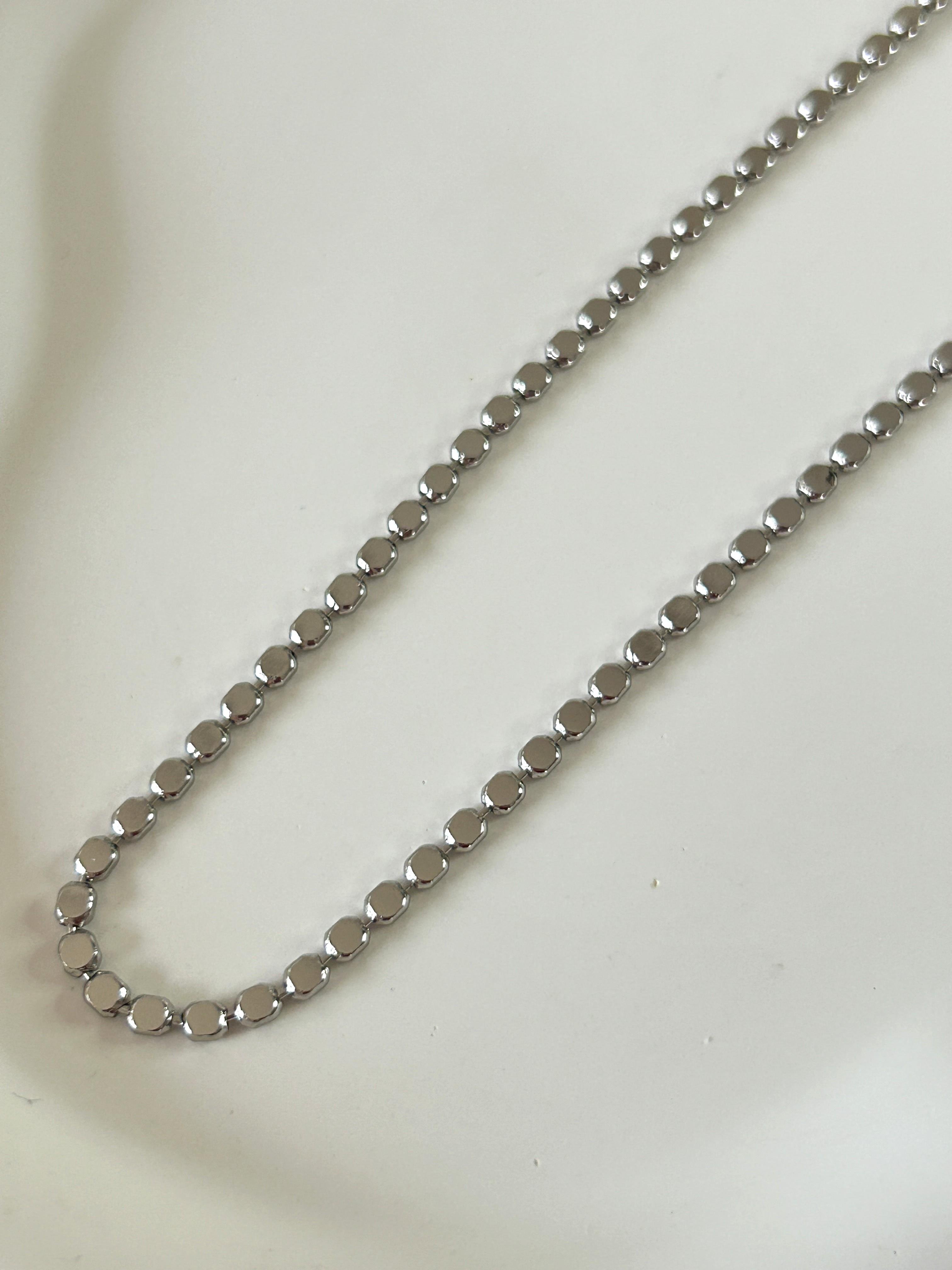 Ezme Zincir Silver Kolye 70 cm