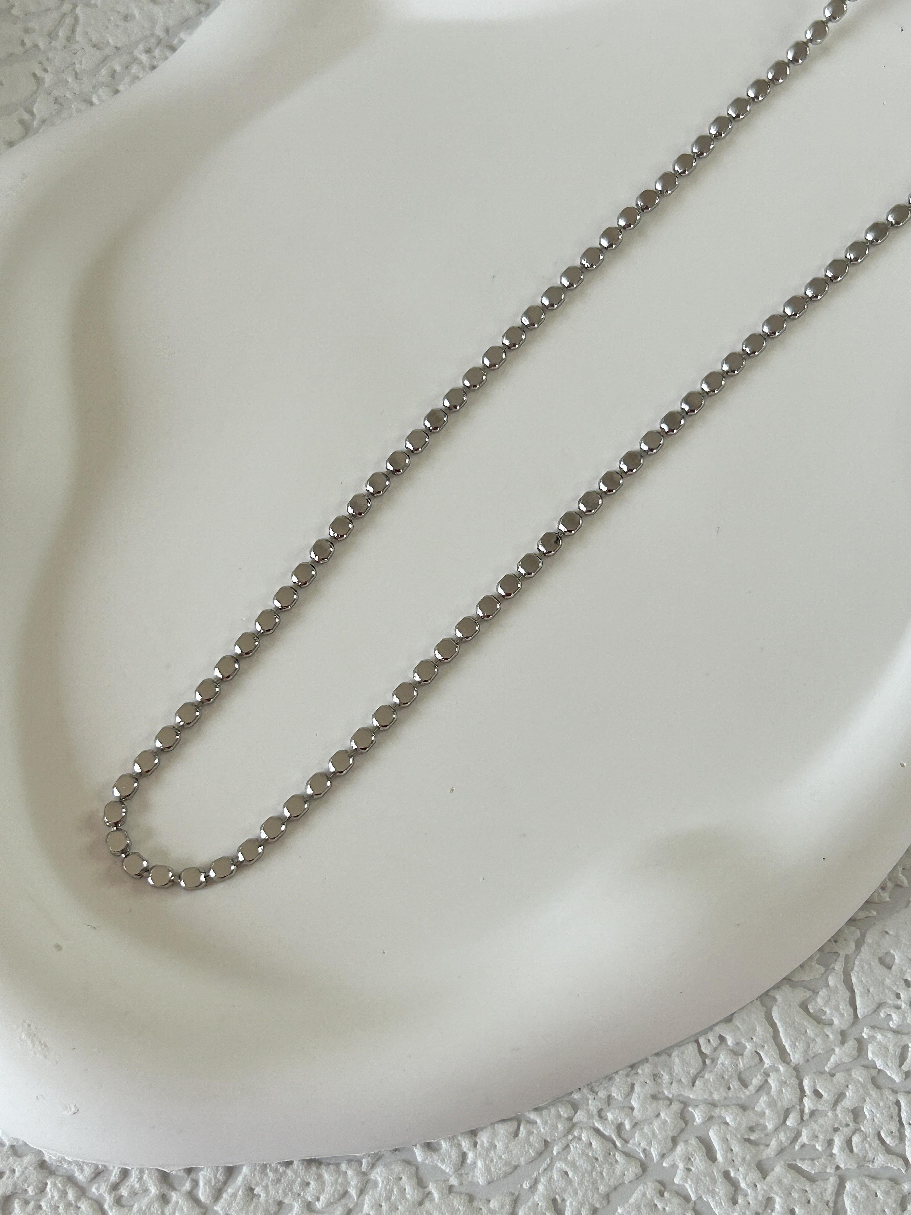 Ezme Zincir Silver Kolye 70 cm